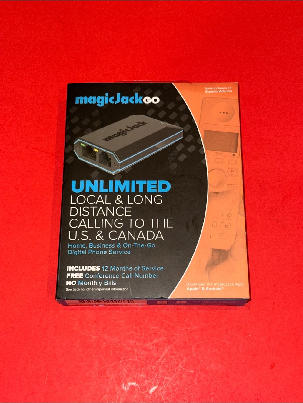Magicjack Go K1103 Digital Phone Service Device (Unlimited Calls for 12 Months)